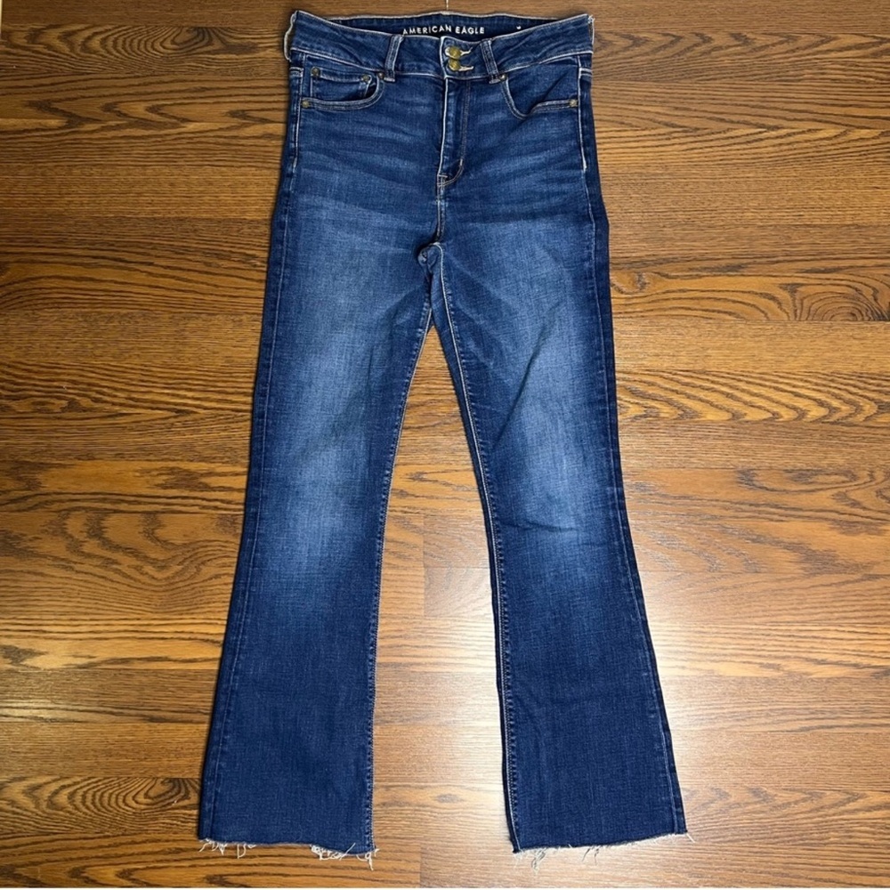 American Eagle Super Stretch Hi-Rise Artist Flare Jean size 10 X-Long